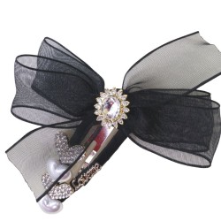 Bow Knot Love Pearl Single Clip Hairpin