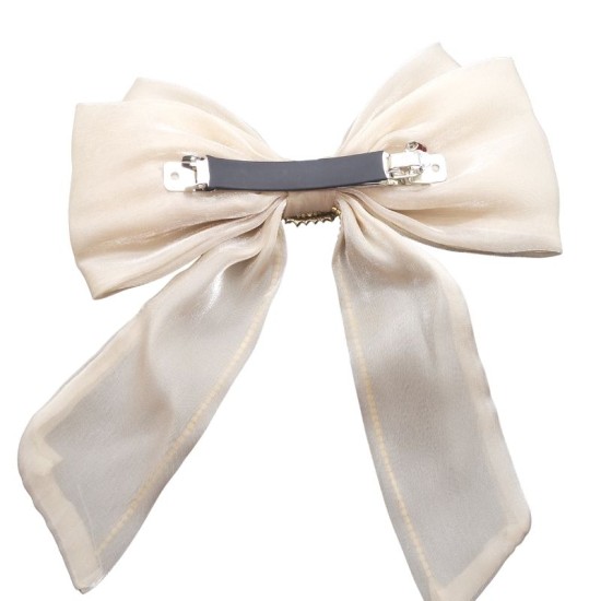 French ladies small pearl big bow Hair clip French ladies small pearl big bow Hair clip