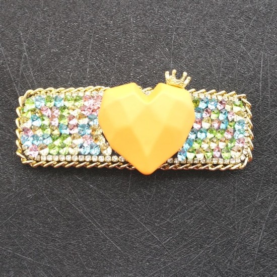 Rhinestone Crown Cordiform Harir Clip Rhinestone Crown Cordiform Harir Clip
