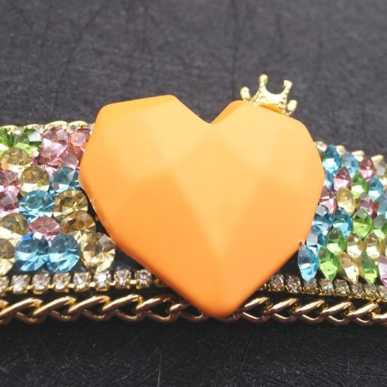 Rhinestone Crown Cordiform Harir Clip Rhinestone Crown Cordiform Harir Clip