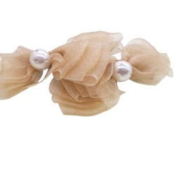 Retro Pearl Couple bow clip-on hairpin