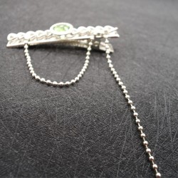 tassel chain silver hair clip