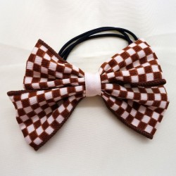 plaid bow hair rope